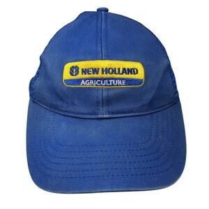 New Holland Agriculture Strapback Trucker Hat Blue One Size Cary Francis Group